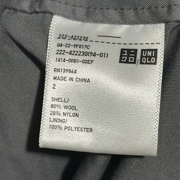 gray & white plaid wool blend mini skirt size 2 - Picture 3 of 3